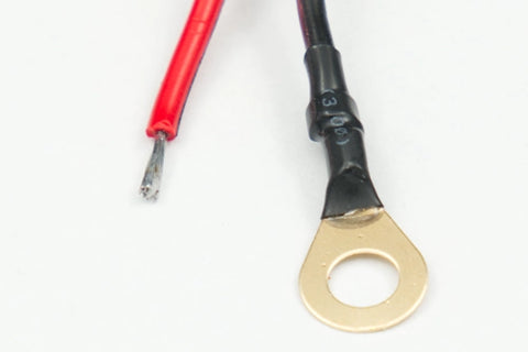 Hardwire kit - 3 m cable with soldered ground loop and stripped 12V lead, made for fuse taps.